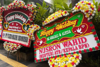 Karangan bunga pada pernikahan Al Ghazali dan Alyssa Daguise (Dok. Istimewa)