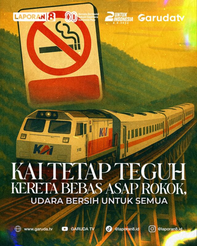 KAI Tetap Teguh Kereta Bebas Asap Rokok, Udara Bersih Untuk Semua