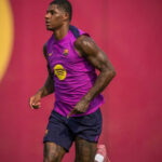 Marcus Rashford menjalani debut bersama Barcelona saat melawan RCD Mallorca, Sabtu lalu.