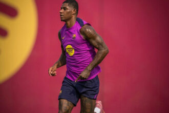 Marcus Rashford menjalani debut bersama Barcelona saat melawan RCD Mallorca, Sabtu lalu.
