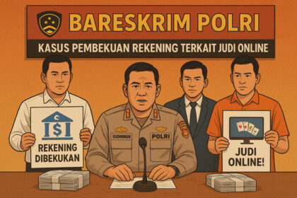 Bareskrim Polri bekukan 811 rekening terkait judi online senilai Rp154,3 miliar, hasil sinergi dengan PPATK.