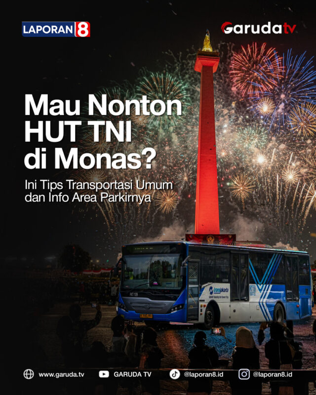 HUT TNI, Monas, Transportasi Umum, Nasional, Indonesia